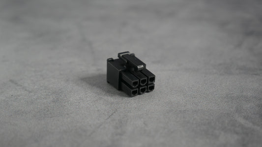 6 Pin PCIe Female Connector-Black
