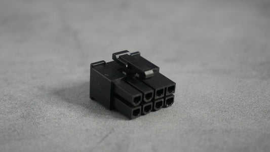 8 Pin PCIe Female Connector-Black